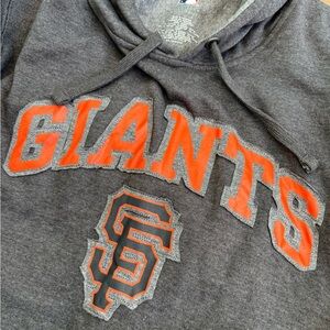 MLB SF Giants Gray and Orange Hoodie